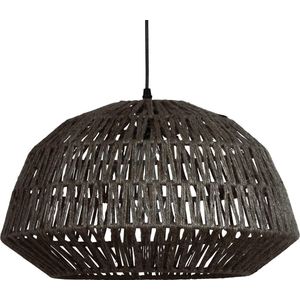 WOOOD Exclusive Kace Hanglamp - Jute - Zwart - 26x45x45