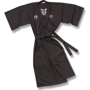 TA-HWA - Japanse Kimono - Heren Yukata -  Zwart - ZEN - One Size