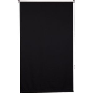 Happyment Luxe Rolgordijn Zwart - 50x160cm - Rolgordijnen verduisterend - Luxaflex - Isolerend - Zonder of met boren
