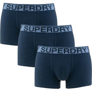 Superdry 3P boxer trunks basic blauw II - XL
