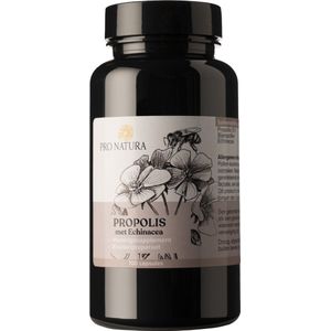 Pro Natura B.V. Propolis Capsules-Extract 5:1-Bijenpollen-met Echinacea-Ondersteunt immuunsysteem-100 Vega capsules