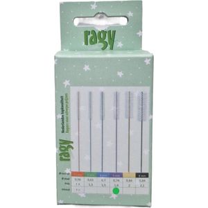 Ragy 5mm (violet) - Interdentale Ragers - 25 stuks - maat M - plasticvrije verpakking