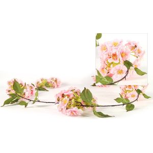 Prunus kunstbloemen kunsttak / String - Roze - 180 cm