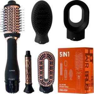 Lumax Föhnborstel Pro - Airstyler - Multistyler - Krulborstel - 5 in 1 - Coolshot - Ionisch