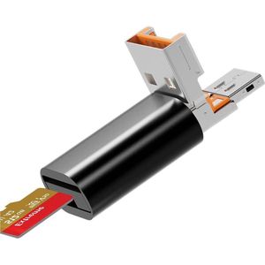 USB C naar SD Kaartlezer - 2-in-1 TF Geheugenkaartlezer - USB OTG Kaartlezer