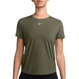 Nike - One Classic Dri-FIT - Damestop - Rood - Korte Mouwen
