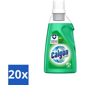 20 x Calgon - Ontkalkingsmiddel - Gel - Anti Kalksteen - Anti Wasmiddelresiduen - Anti Geuren - 1.5 L - 30 Wasbeurten - Wasmachine Reinigen - Wasmiddelresiduen - Kalkafzetting - Vlekkenverwijderaar - Ontkalkingsmiddel