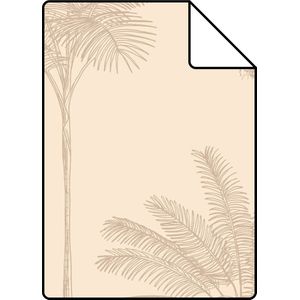 Proefstaal ESTAhome behang palmbomen beige - 26,5 x 21 cm - 139740-S