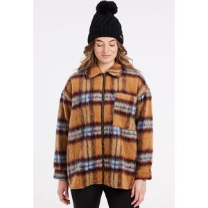 Protest Prtbadia – Shacket Dames – Ritssluiting – Tussenjas – Overshirt – Nutty Cognac