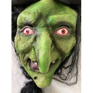Halloween Masker Enge Groene Heks