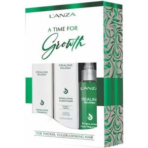 L'Anza Healing Nourish Gift Set - Healing Stimulating Shampoo - Healing Stimulating Conditioner - Healing Stimulating Hair Treatment