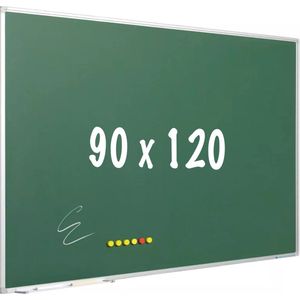 Krijtbord PRO Alvarez - Magnetisch - Schoolbord - Eenvoudige montage - Emaille staal - Groen - 90x120cm