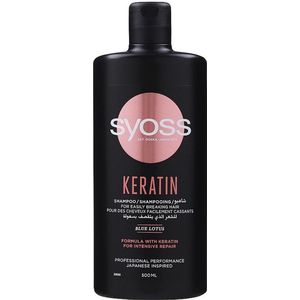 Syoss - Keratin Shampoo - Blauw Lotus - 500ml - Voor Zwak en Broos Haar