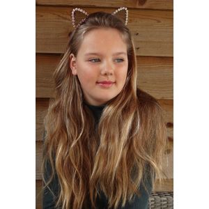 Jessidress Haar Diadeem met Katten Oren vol strass Meisjes Haarband Accessoires
