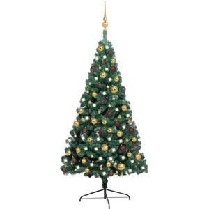 vidaXL-Kunstkerstboom-met-verlichting-en-kerstballen-half-120-cm-groen