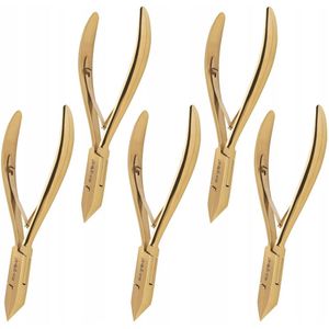 Gouden Podologische Nagel Tangen, 17mm, Dubbele Veer, Roestvrij Staal