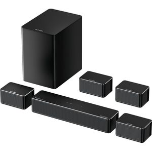 7.1 Surround Sound Systeem – Draadloze Subwoofer – Soundbar – Surround Geluidssysteem – Home Theater Audio – Dolby Atmos Technologie – 6,5 Inch Subwoofer Met 12 Instelbare Bassniveaus