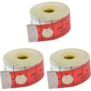 Dubbelzijdig lichaamsmeetlint 150 cm - Zachte doek meetlint voor borst en taille omtrek - 2 stuks