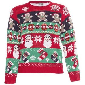 Unisex Kersttrui voor Kinderen met Sneeuwpop, Rendier, Pinguïn en Kerstman