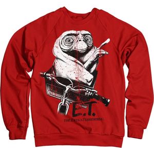 E.T. Biking Distressed Sweatshirt Red-S