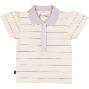 Frogs and Dogs - T-Shirt Strepen Piqué | Egret - Katoen - Maat 98