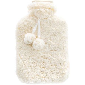 KS Brands - Kruik met Teddy Fleecehoes - 2 Liter - Creme