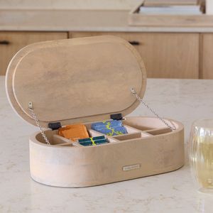 Riviera Maison RM Tuscon Tea Box - Mangohout - Naturel