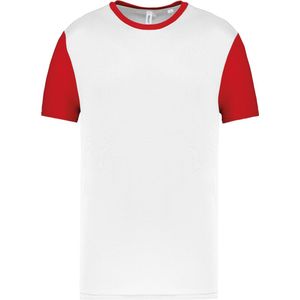 Proact - Tweekleurig Herenshirt - Jersey - Wit/Rood - Korte Mouwen - XXL
