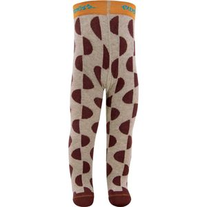 Ewers Maillot Kindermaat - Halve Cirkels Grafisch Design - Donkerbeige & Donkerbruin-80/86