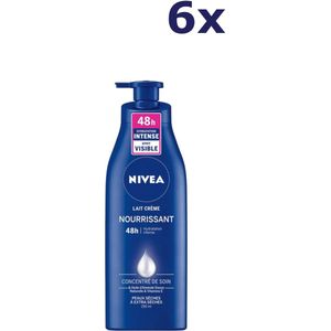 6x Nivea body milk 250ml voedend met pomp