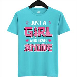 Just a girl who loves anime - Japans cadeau - Unisex t-shirt - grappig anime / manga hobby en verjaardag kado shirt - T-Shirt - Unisex - Atoll - Maat M