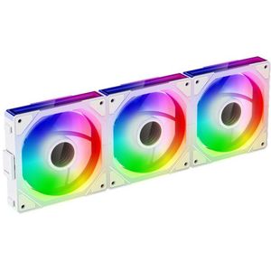 Universele RGB Ventilator met Omgekeerde Stroom - 120 mm ARGB - 3-Pack voor PC - Daisy Chain