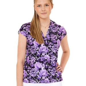 Func Factory dames Polo Alice purple flowers maat 46