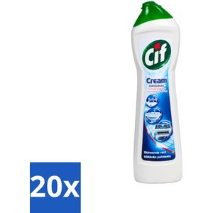 Cif - Schuurmiddel - Cream Original - Verwijdert 100% Vuil- 500ml - Bulkverpakking - 20 stuks