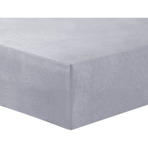 Vision - Hoeslaken - Grijs - FLANEL - 200 x 200 cm - Geschikt voor boxspring matras - 100% katoen - Oekotex gecertificeerd