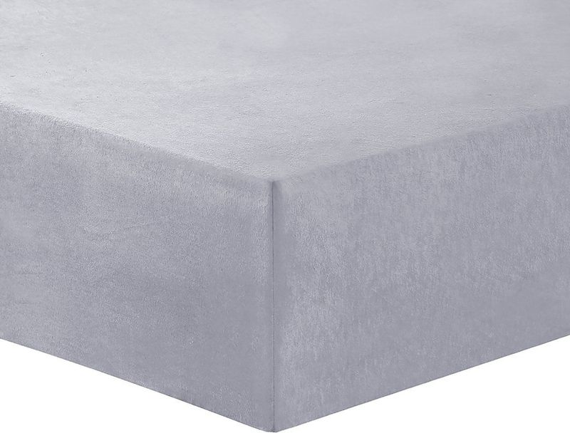 Vision - Hoeslaken - Grijs - FLANEL - 200 x 200 cm - Geschikt voor boxspring matras - 100% katoen - Oekotex gecertificeerd