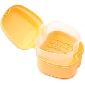 Gebitsbakje - Kunstgebitdoosje - Geel - Met Filtermand