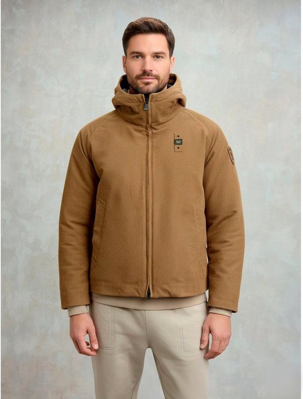 Blauer - Fluwelen Luikjasje - Bruin - Capuchonjas - Urban Stijl