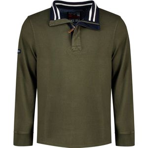 Superdry - Classics Henley - Sweatshirt - Groen - Halve Rits