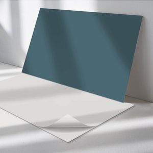 Wallfluent Vinyl Wandpaneel - Donkerblauwe kleur Wandpaneel PVC - 120 cm x 60 cm - Turkoois Vinyl Wandpaneel - Set van 1 - Rechthoekig Wandbekleding Vinyl - Patroon Wandpaneel - Zelfklevend Wandpaneel - Wandpaneel Keuken en Badkamer