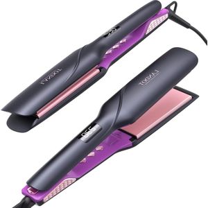 Professionele brede platte ijzeren stijltang - arganolie keramische stijltang - minder kroezen glanzender haar