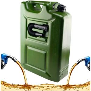 Kunststof jerrycan 20 liter voor benzine en diesel met ingebouwde trechter, veilige brandstofcontainer, olieopslag, flexibele schenktuit, afdichtring voor lekvrij transport en opslag