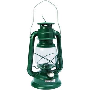 Hofftech Stormlantaarn - 30 cm - Groen - olielamp petroleumlamp olie lamp stormlamp (excl. lampolie)