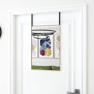 The Living Store Deurspiegel Goud - 40 x 60 cm - Stevig aluminium frame