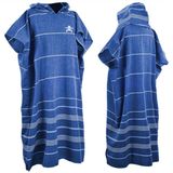 Surf - Kinderponcho - Blauw - 70 x 75 cm - Zacht Velvet Polyester