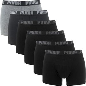 PUMA Basic Boxer Heren 6-pack - Multicolor Black - Maat M