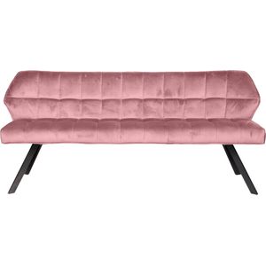 Ramon eetkamerbank 180 cm velvet roze