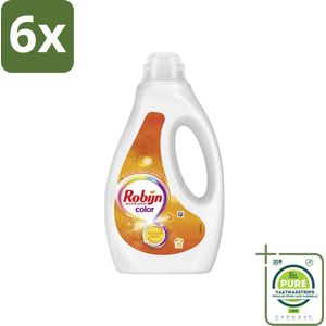 Robijn - Color - Vloeibaar Wasmiddel - 20 Wasbeurten - Voordeelverpakking - 6 stuks - Wasmiddel - Kleurwas