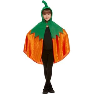 Halloween Pompoen verkleed kostuum/cape oranje voor kinderen - Halloween/carnaval verkleedkleding