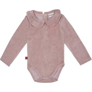 Frogs and Dogs - Velours romper | Rose smoke - Katoen - Maat 62